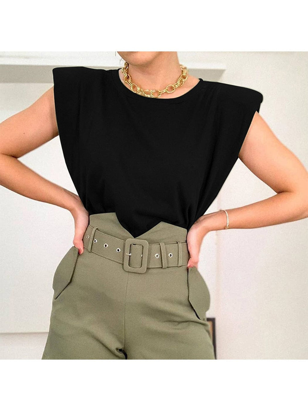 Camisetas sin mangas con hombreras