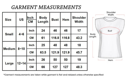 Shoulder Pad T-Shirt Tank Tops
