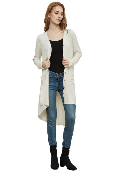Long Sleeve Button Down Knit Ribbed Cardigan