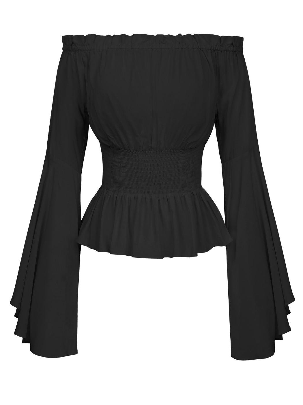 Camisa campesina de manga larga con hombros descubiertos, blusa gótica renacentista, traje medieval victoriano, blusas bohemias