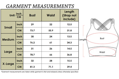 Sujetador deportivo con tirantes cruzados en la espalda, acolchado, sin aros, para yoga y actividades al aire libre para mujer