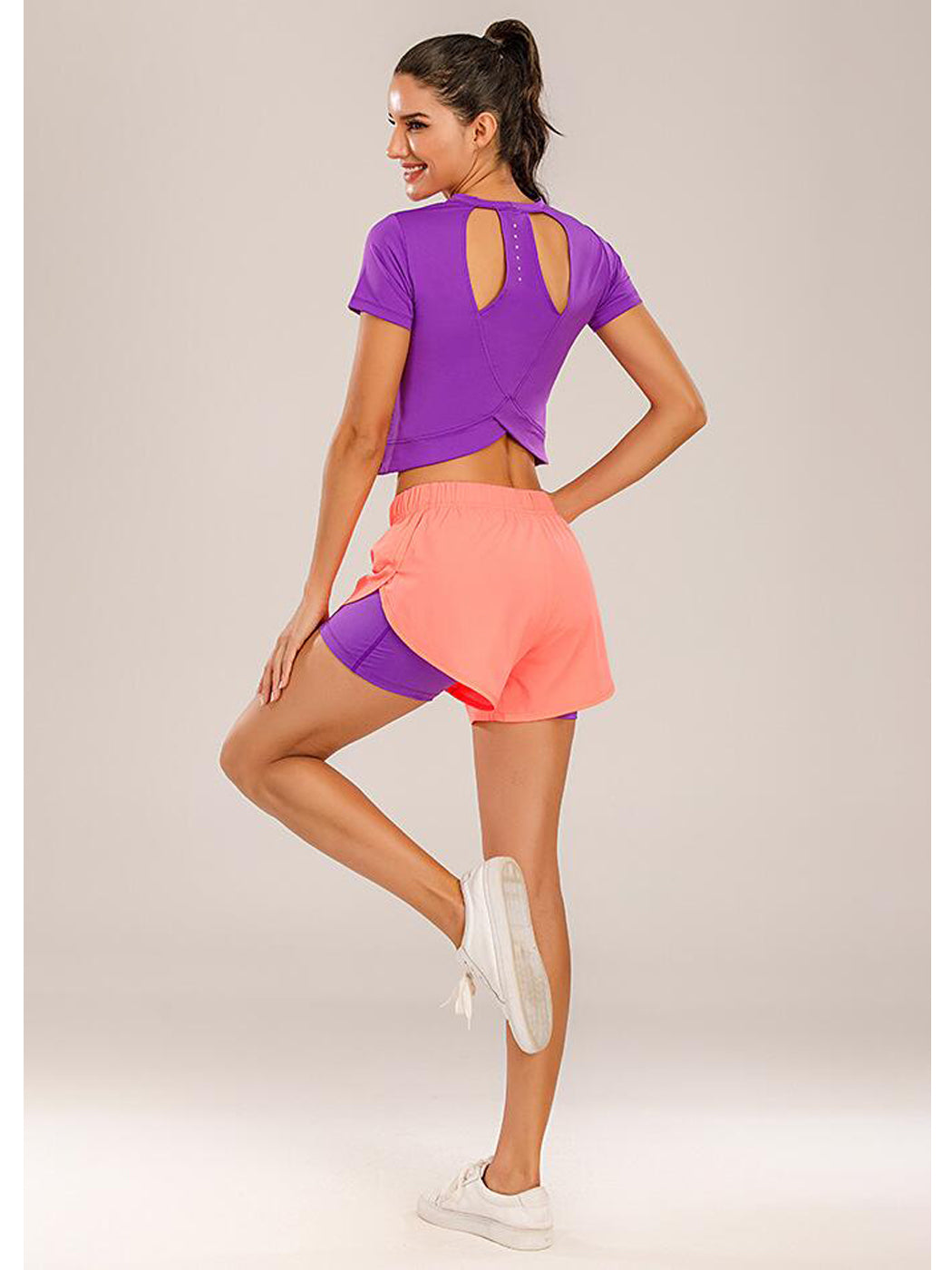Workout Tops for Women Keyhole Yoga Shirts Athletic Running Tank Tops