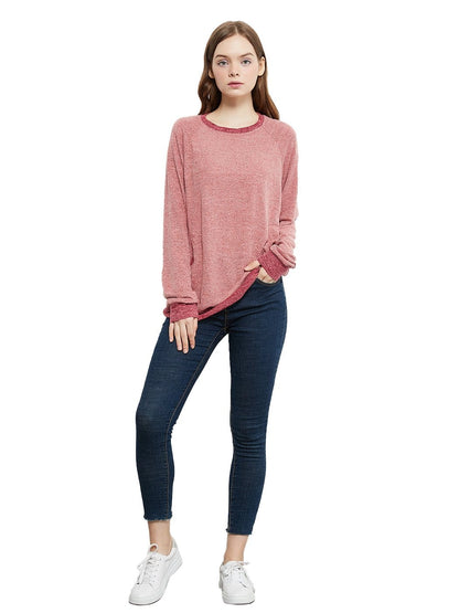 Camisetas casuales de manga larga con cuello redondo, blusas, sudaderas, túnicas y bolsillos