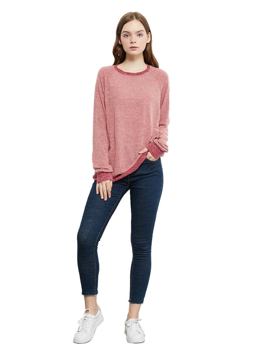 Camisetas casuales de manga larga con cuello redondo, blusas, sudaderas, túnicas y bolsillos