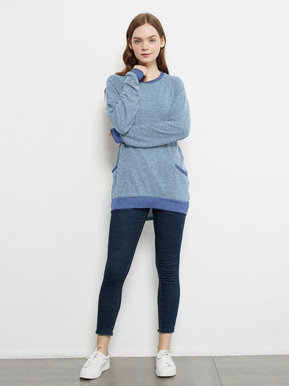 Camisetas casuales de manga larga con cuello redondo, blusas, sudaderas, túnicas y bolsillos