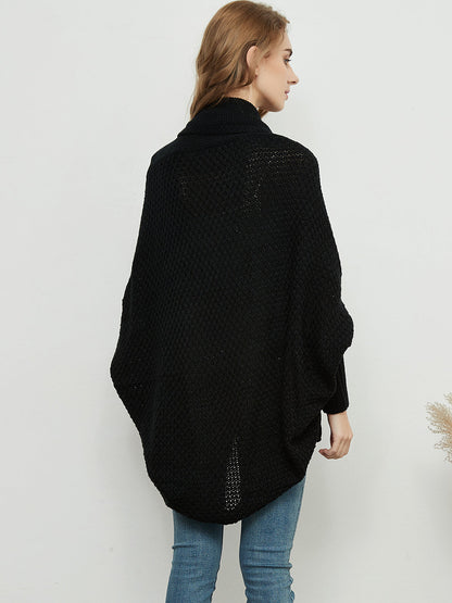 Women Batwing Sleeve Sweater Open Front Kimono Oversized Wrap Cardigan