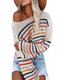 Loose Long Sleeve Stripe Autumn Pullover Sweater