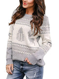 Women Stylish Christmas Pullover Sweater Cute Snowflake Reindeer Pullover