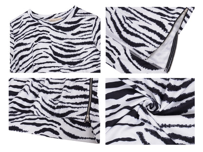 Sudadera tipo túnica con cuello redondo y mangas largas con estampado de camuflaje para mujer de Anna-Kaci