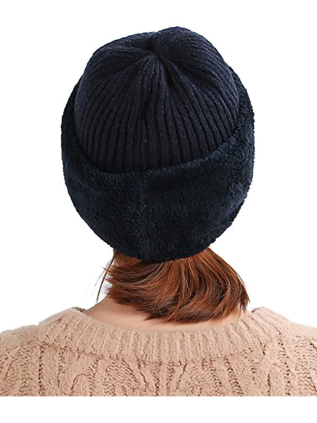 Gorro de punto de invierno con pasamontañas para ciclismo unisex