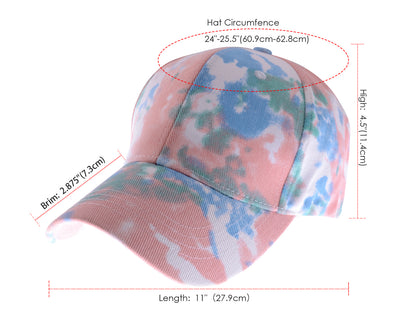 Gorra de béisbol unisex teñida con estilo hip hop de Anna-Kaci, ajustable, de algodón