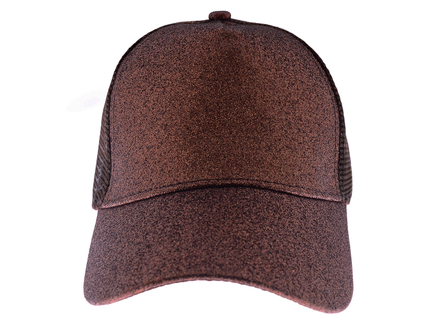 Gorra de béisbol para mujer Anna-Kaci, gorra con cola de caballo con purpurina, gorra de moño alto desordenado, gorra de camionero para papá