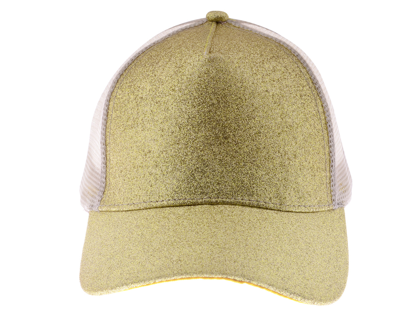 Gorra de béisbol para mujer Anna-Kaci, gorra con cola de caballo con purpurina, gorra de moño alto desordenado, gorra de camionero para papá