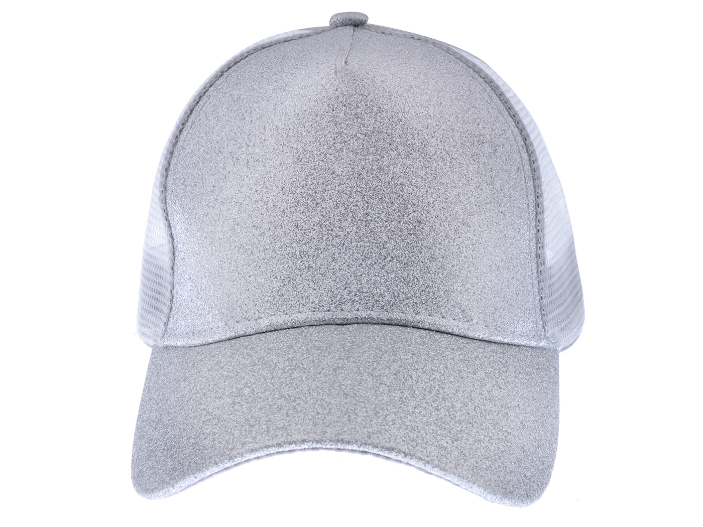 Gorra de béisbol para mujer Anna-Kaci, gorra con cola de caballo con purpurina, gorra de moño alto desordenado, gorra de camionero para papá