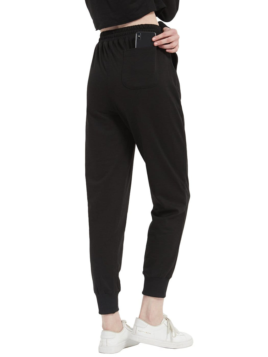 Pantalones deportivos de cintura alta con bolsillo para correr, para gimnasio, ajustados y atléticos