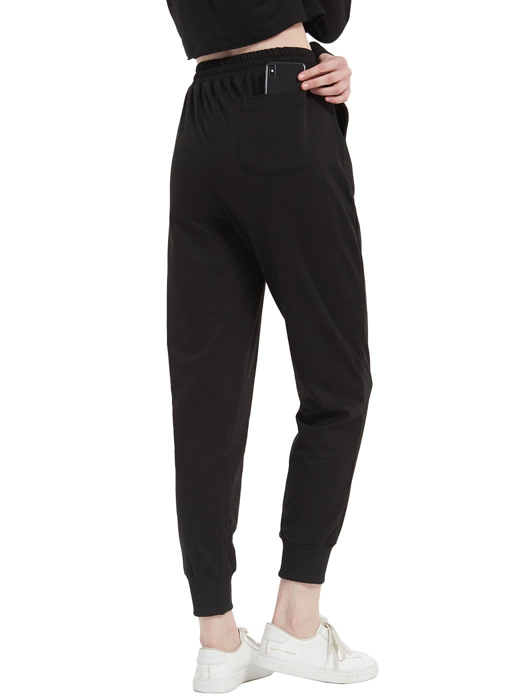 Pantalones deportivos de cintura alta con bolsillo para correr, para gimnasio, ajustados y atléticos
