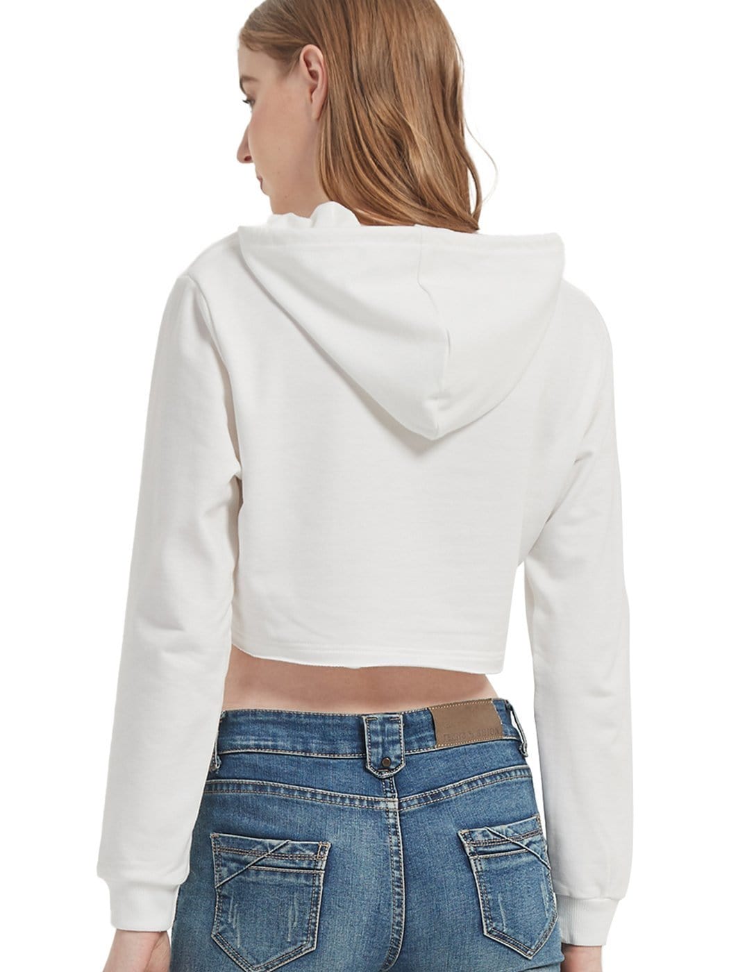 Crop Top Sweatshirt Long Sleeve Hoodie Pullover