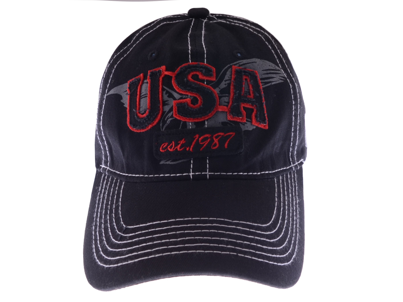 Gorra de béisbol estilo polo de algodón lavado con bordado estadounidense de Anna-Kaci