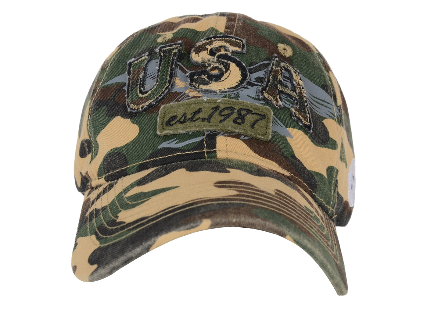 Gorra de béisbol estilo polo de algodón lavado con bordado estadounidense de Anna-Kaci