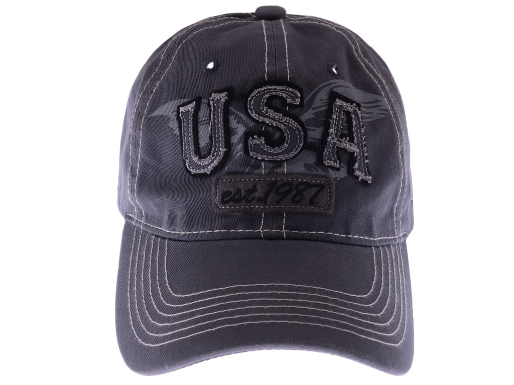 Gorra de béisbol estilo polo de algodón lavado con bordado estadounidense de Anna-Kaci