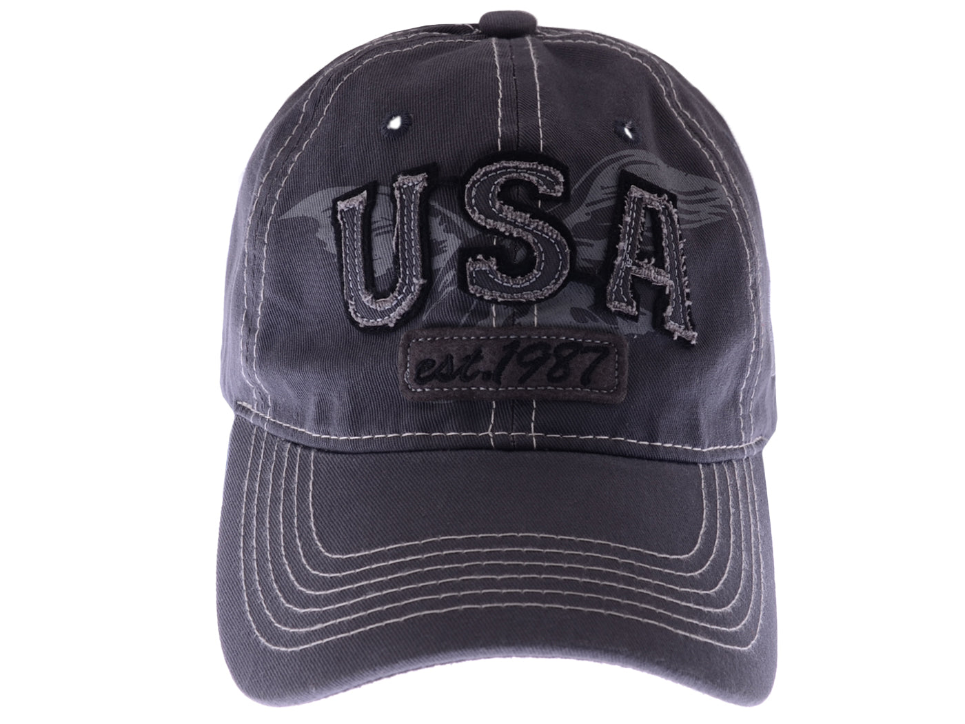 Gorra de béisbol estilo polo de algodón lavado con bordado estadounidense de Anna-Kaci