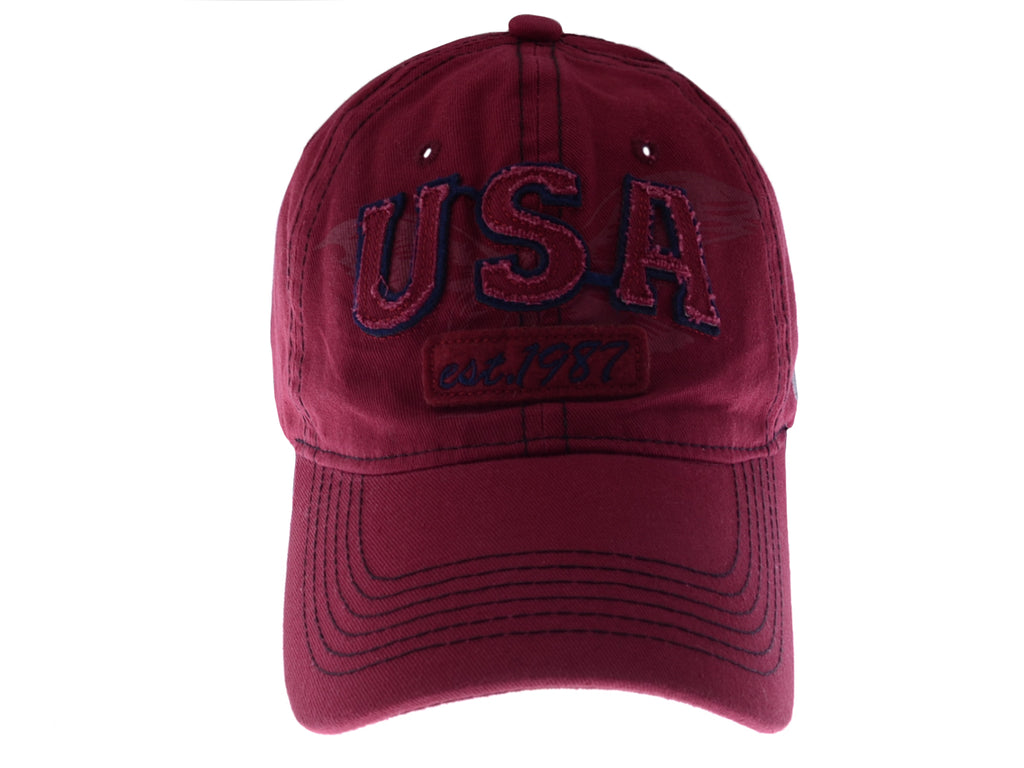 Gorra de béisbol estilo polo de algodón lavado con bordado estadounidense de Anna-Kaci