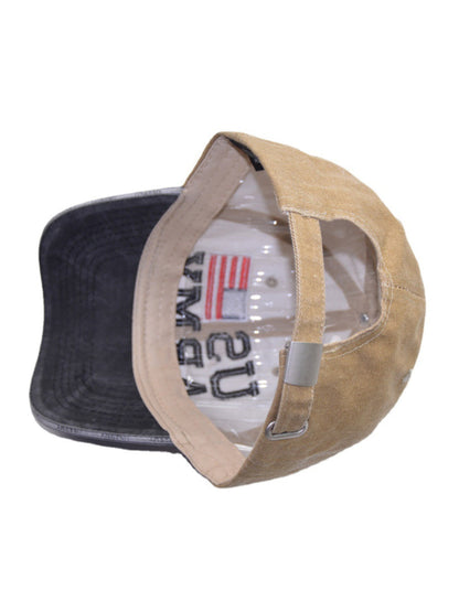 Gorra de béisbol ajustable de algodón con bordado de letras del ejército de EE. UU. con bandera estadounidense para hombres y mujeres