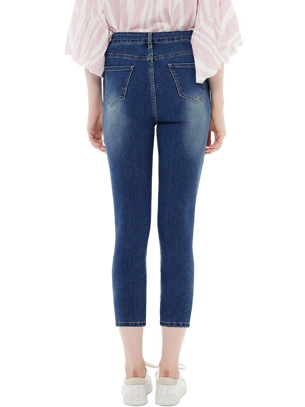 Vaqueros boyfriend capri de corte ajustado 