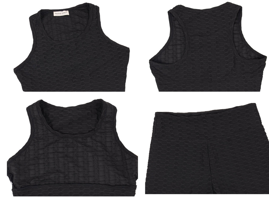 Seamless Yoga Workout Set for Stretchy 2 Piece Outfits Raceback Crop Top High Waist Gym Shorts