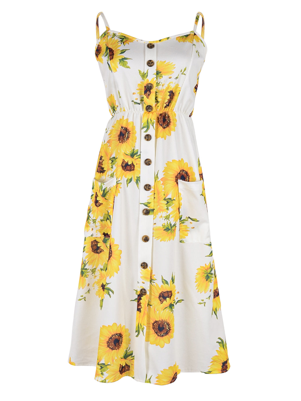 Vestido con bandera del Día de la Independencia con tirantes y botones