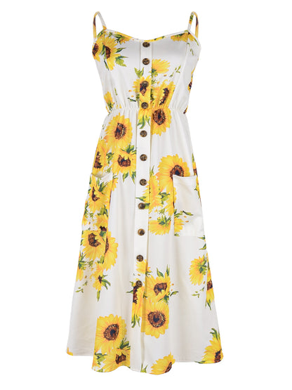 Independence Day Flag Dress With Suspenders And Buttons