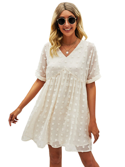 Floral Dream Embroidered Bell Sleeve Dress