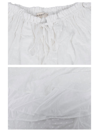 Blusa campesina de manga larga con hombros descubiertos y estilo bohemio semitransparente para mujer de Anna-Kaci