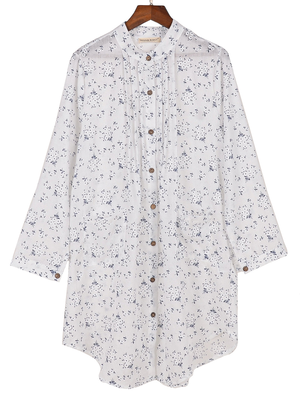 Camisas de talla grande, blusas casuales holgadas de manga larga con botones y estampado floral, blusas huecas