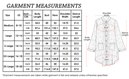 Camisas de talla grande, blusas casuales holgadas de manga larga con botones y estampado floral, blusas huecas