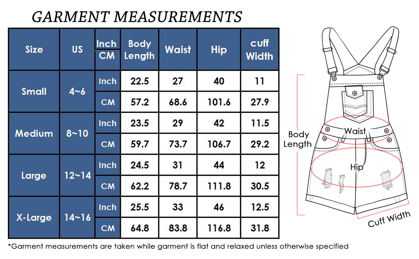 Mono corto desgastado de mujer Anna-Kaci, mono de mezclilla con pechera ajustable y puños enrollados
