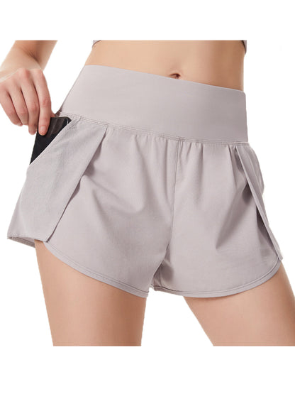 Pantalones cortos de entrenamiento para correr de secado rápido con bolsillo