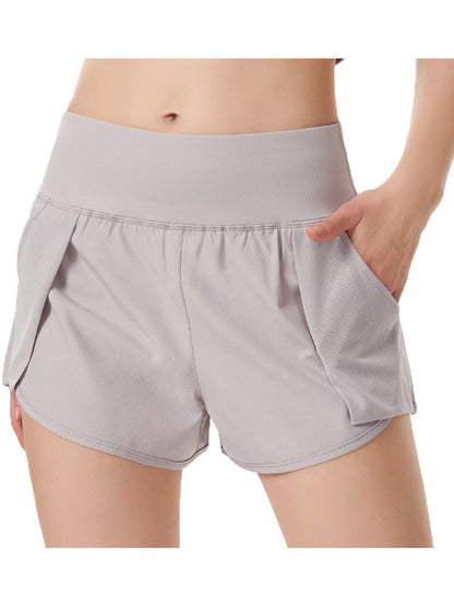 Pantalones cortos de entrenamiento para correr de secado rápido con bolsillo