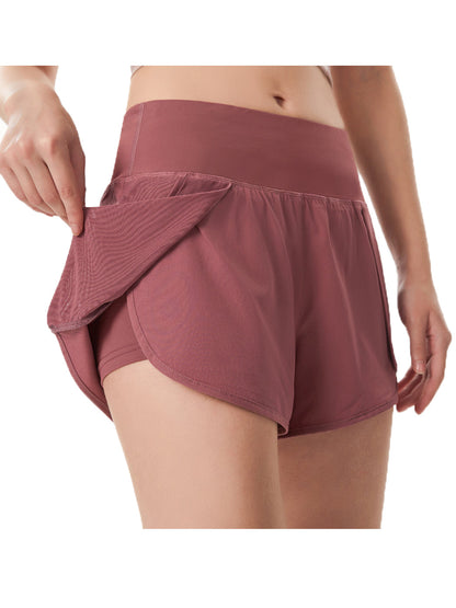 Pantalones cortos de entrenamiento para correr de secado rápido con bolsillo