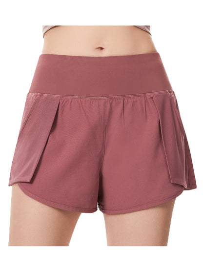 Pantalones cortos de entrenamiento para correr de secado rápido con bolsillo