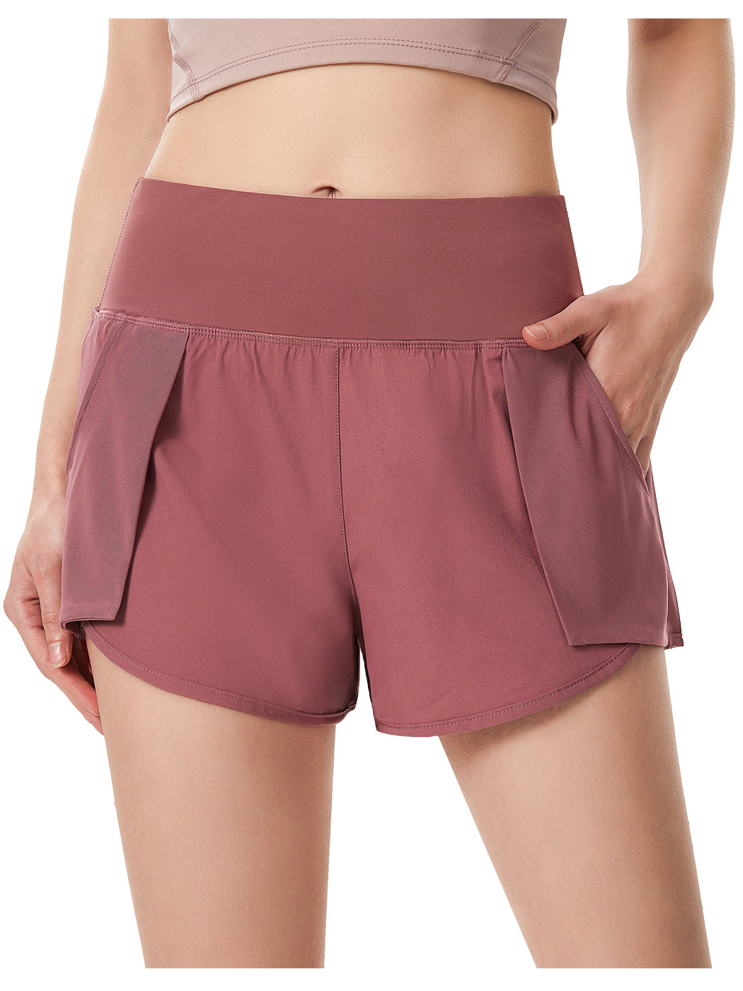 Pantalones cortos de entrenamiento para correr de secado rápido con bolsillo
