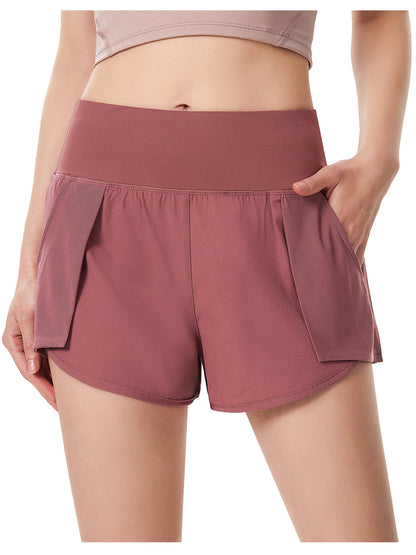 Pantalones cortos de entrenamiento para correr de secado rápido con bolsillo