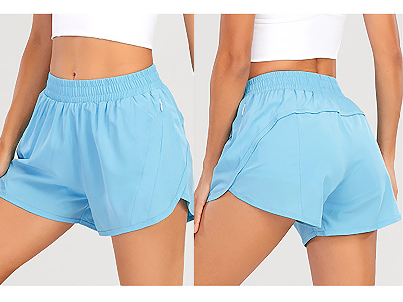 Quick Dry Loose Workout Running Shorts Drawstring Athletic Gym Shorts with Zip Pocket