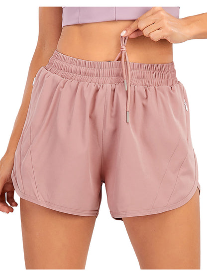 Quick Dry Loose Workout Running Shorts Drawstring Athletic Gym Shorts with Zip Pocket