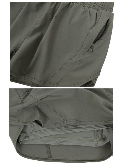 Quick Dry Loose Workout Running Shorts Drawstring Athletic Gym Shorts with Zip Pocket