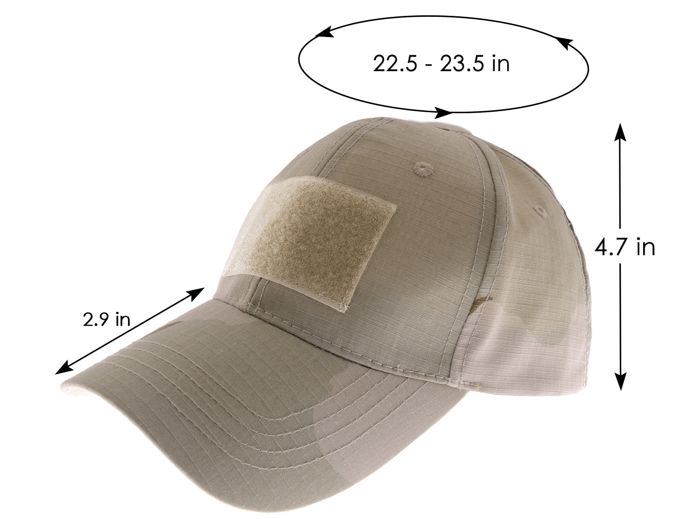 Anna-Kaci Camouflage Patch Baseball Cap Outdoor Military Tactical Operator Hats, One Size / Beige Camouflage