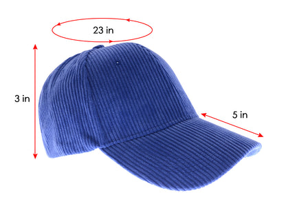 Gorra de pana Anna-Kaci, informal, lisa, clásica, con correa ajustable, suave, unisex