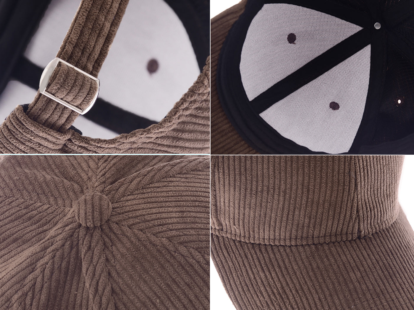 Gorra de pana Anna-Kaci, informal, lisa, clásica, con correa ajustable, suave, unisex