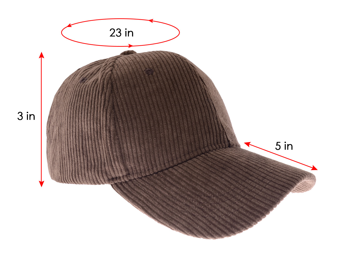 Gorra de pana Anna-Kaci, informal, lisa, clásica, con correa ajustable, suave, unisex