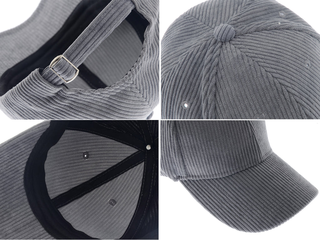 Gorra de pana Anna-Kaci, informal, lisa, clásica, con correa ajustable, suave, unisex